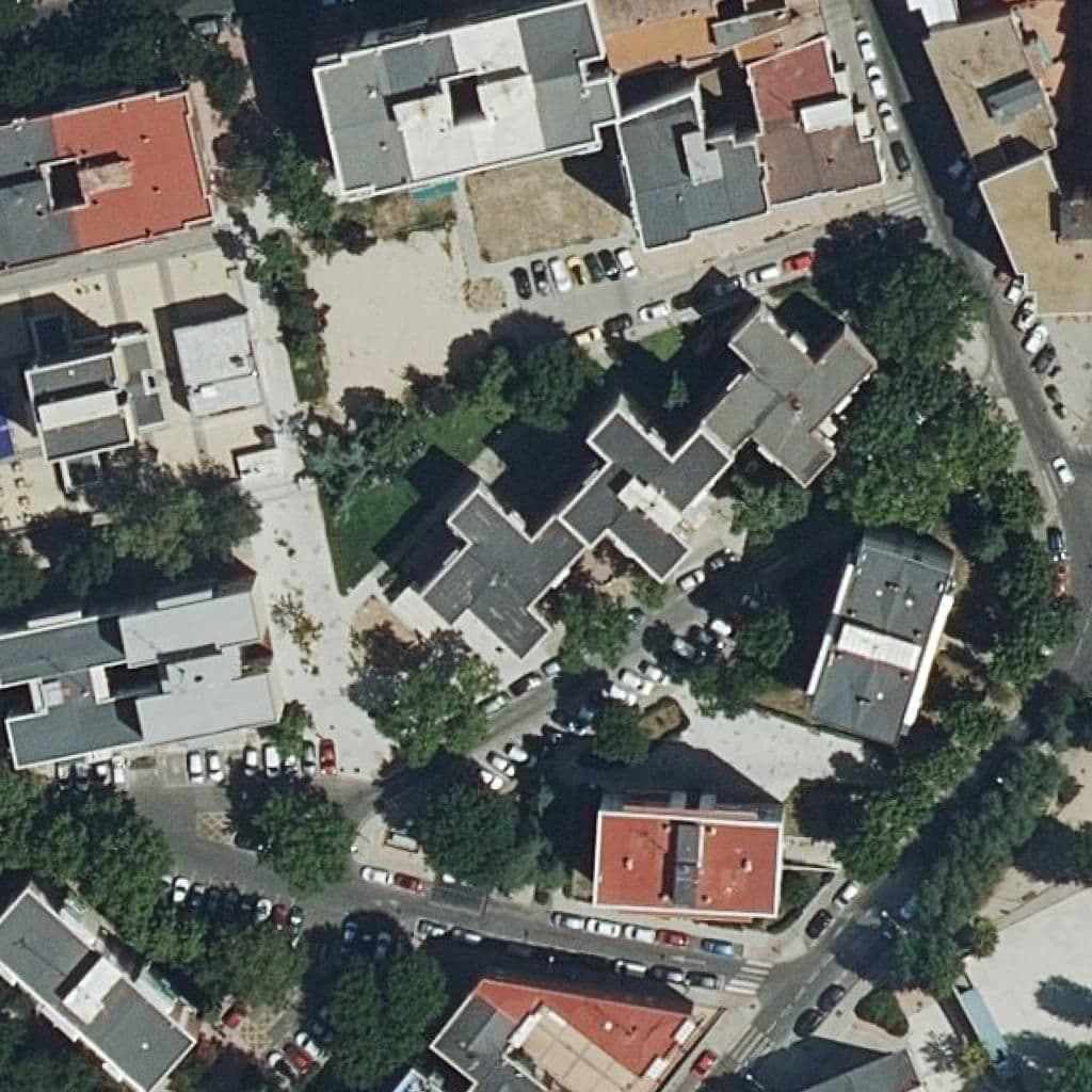 Aerial view of the grounds of Laredo