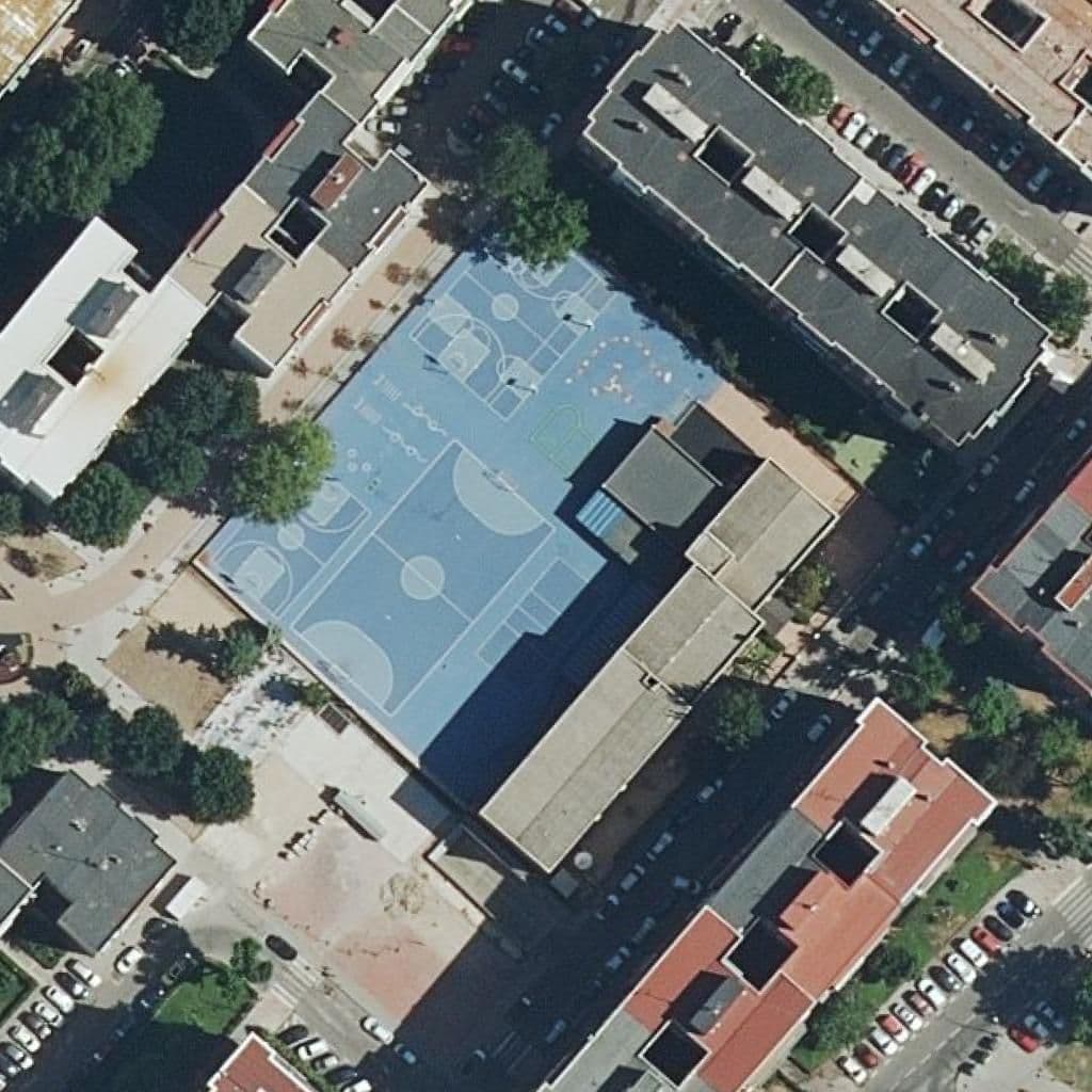 Aerial view of the grounds of Balmes