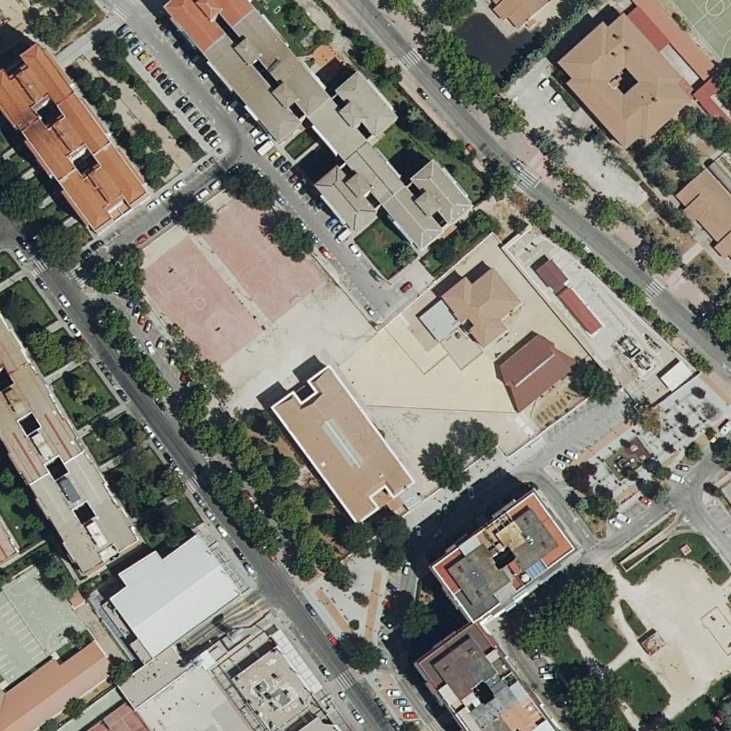 Aerial view of the grounds of Nazaret