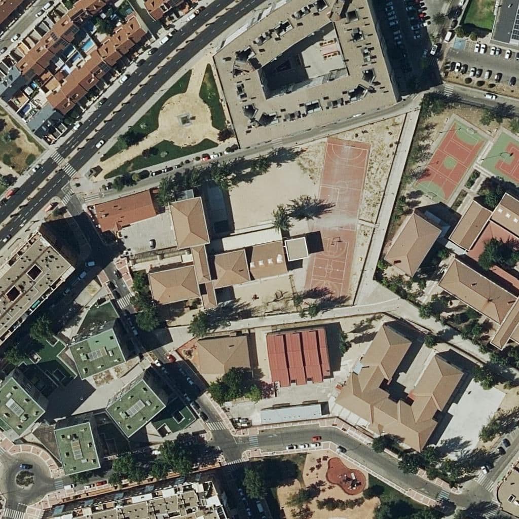 Aerial view of the grounds of Virgen Del Carmen