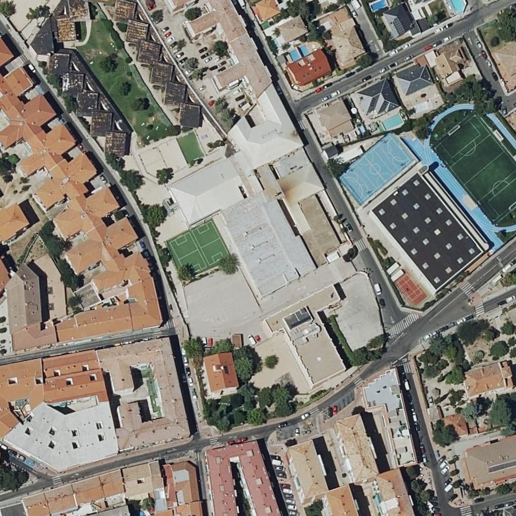 Вид сверху на территорию школы «San Luis De Los Franceses»