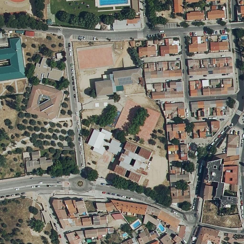 Aerial view of the grounds of Virgen De La Nueva