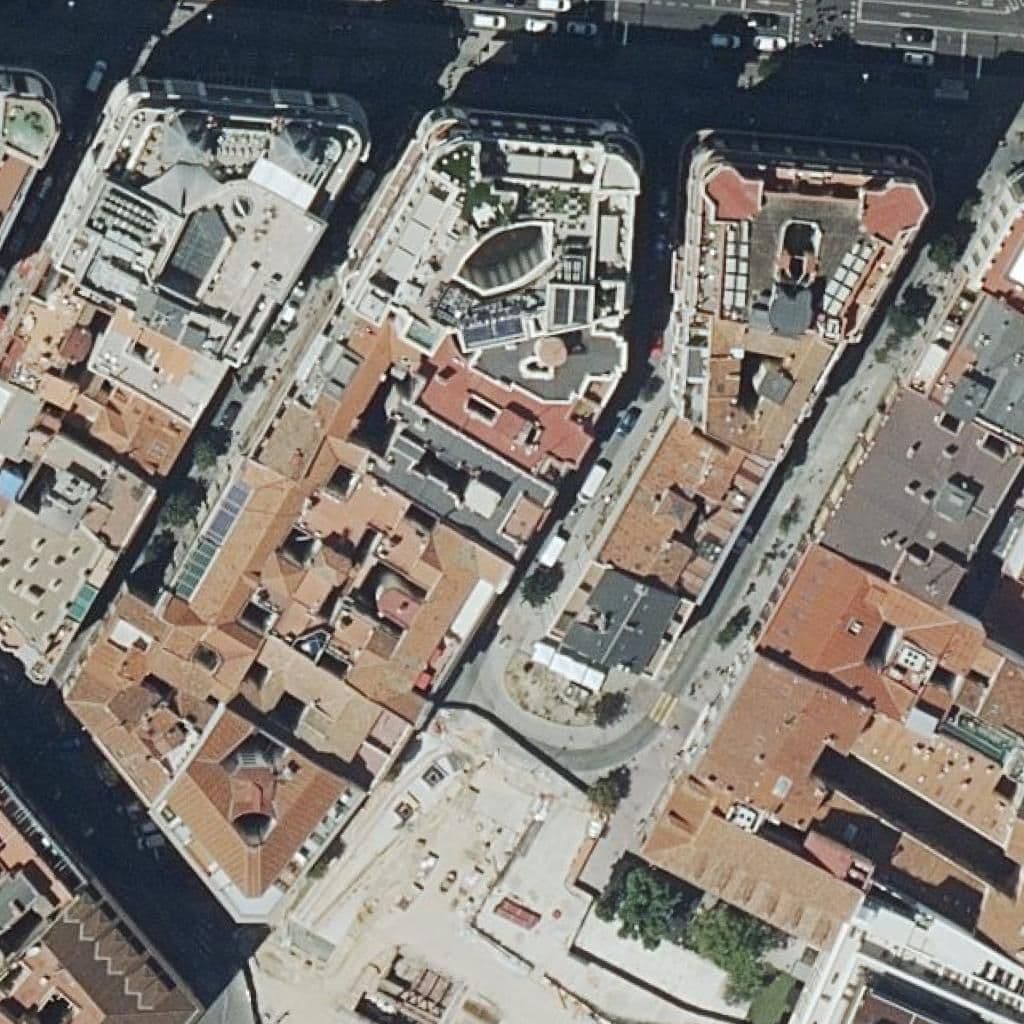 Aerial view of the grounds of Pat Arzobispal De E P Ermita Stmo Cristo