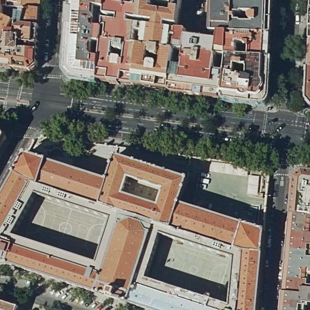 Aerial view of the grounds of E.t.s.de Ing.industriales (I.c.a.i.)