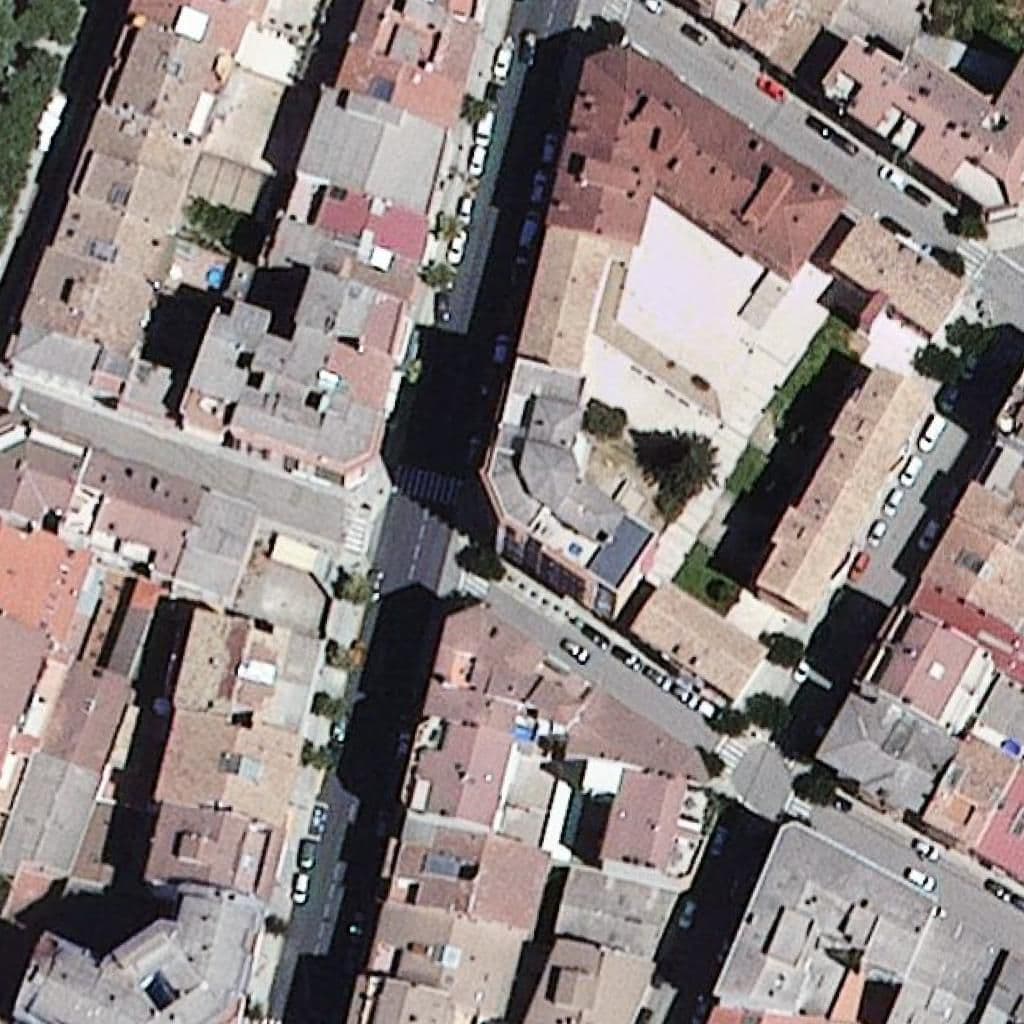 Aerial view of the grounds of Llar D'infants L'estel