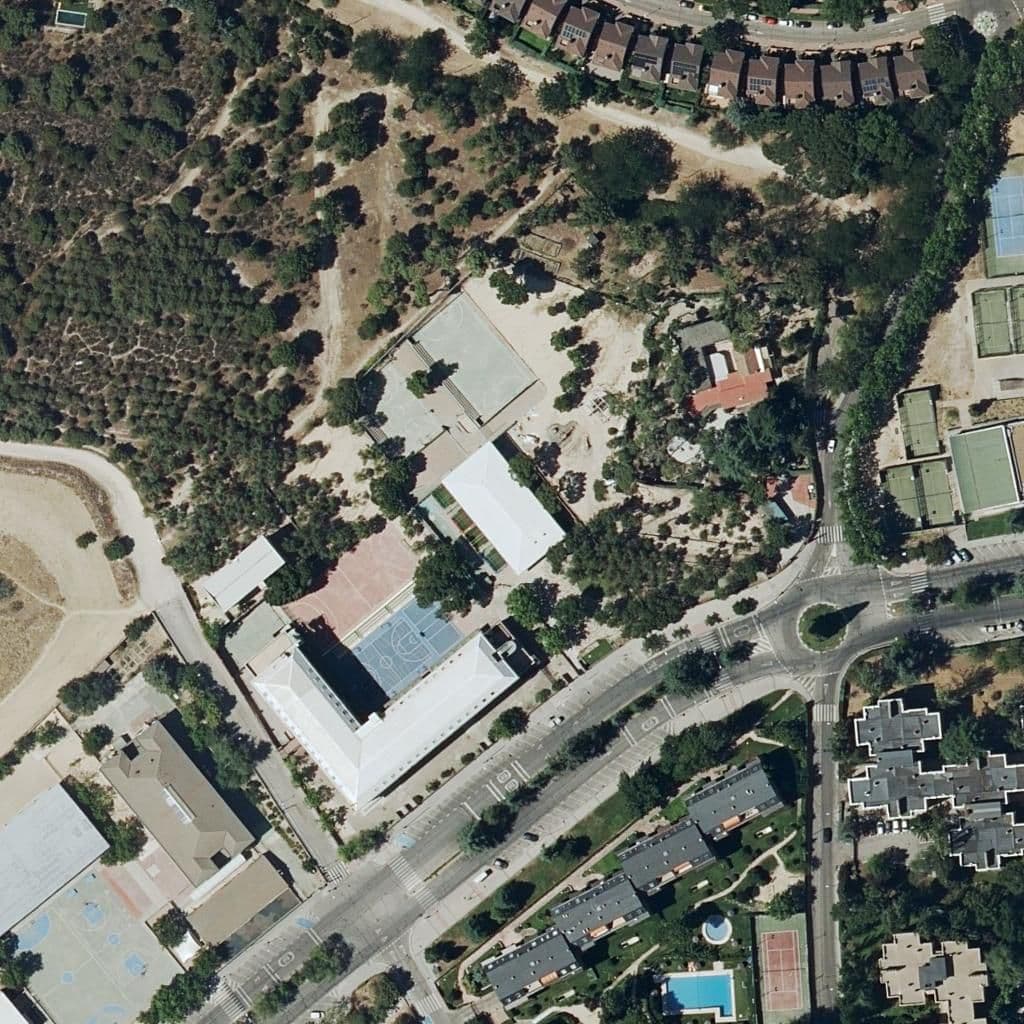 Aerial view of the grounds of Sagrado Corazon Reparadoras