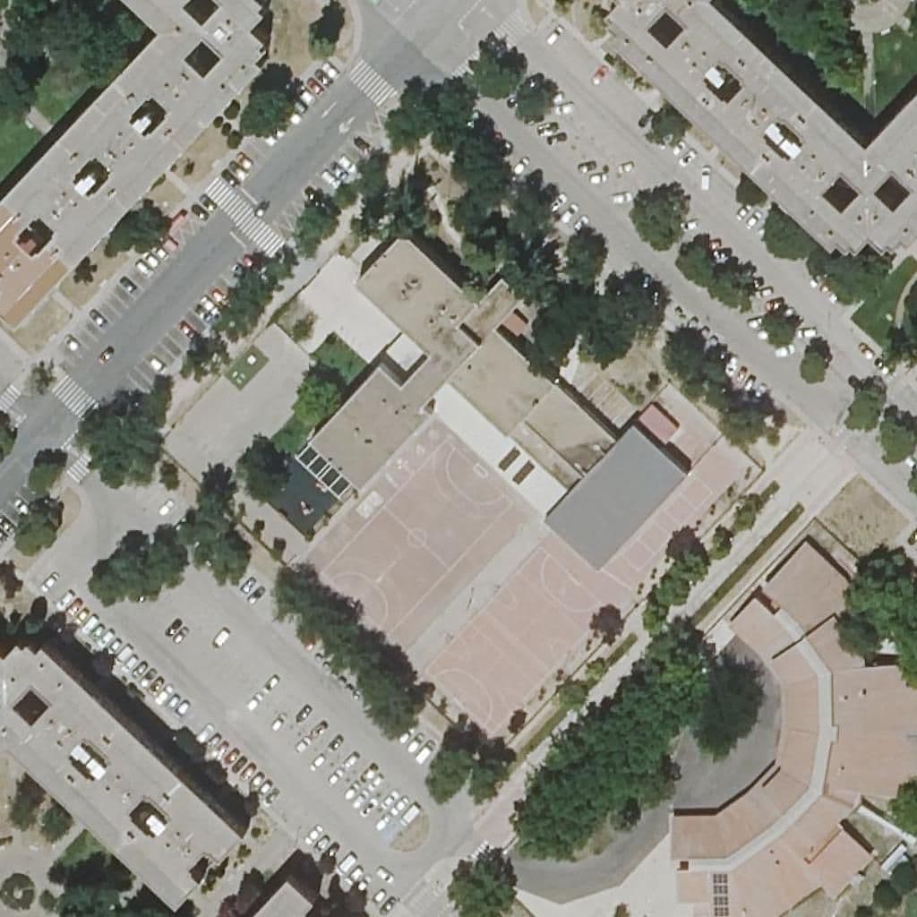 Aerial view of the grounds of San Fernando