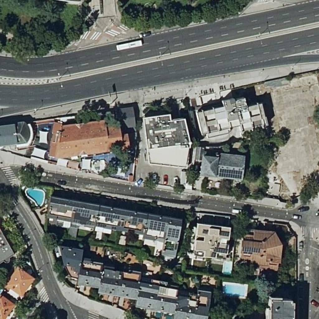 Aerial view of the grounds of International School Of Madrid (Britan.)