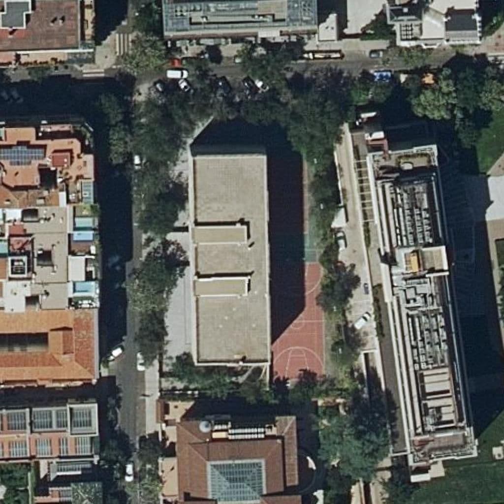 Aerial view of the grounds of Fortuny