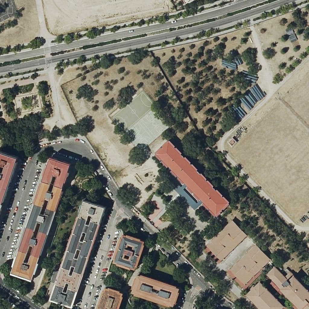 Aerial view of the grounds of Miguel Delibes