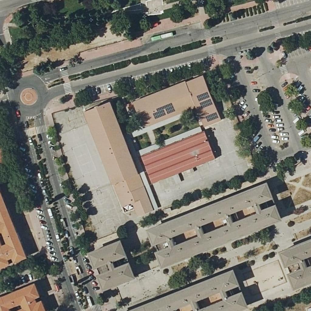 Aerial view of the grounds of Mateo Aleman