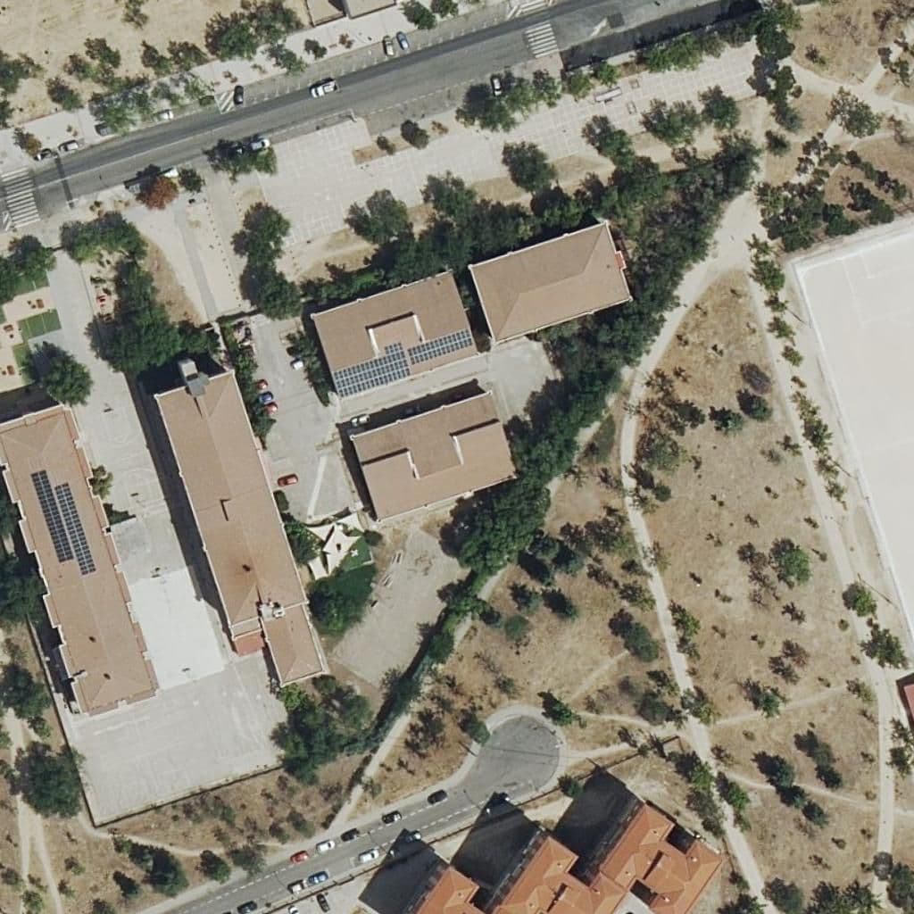 Aerial view of the grounds of Leonardo Da Vinci