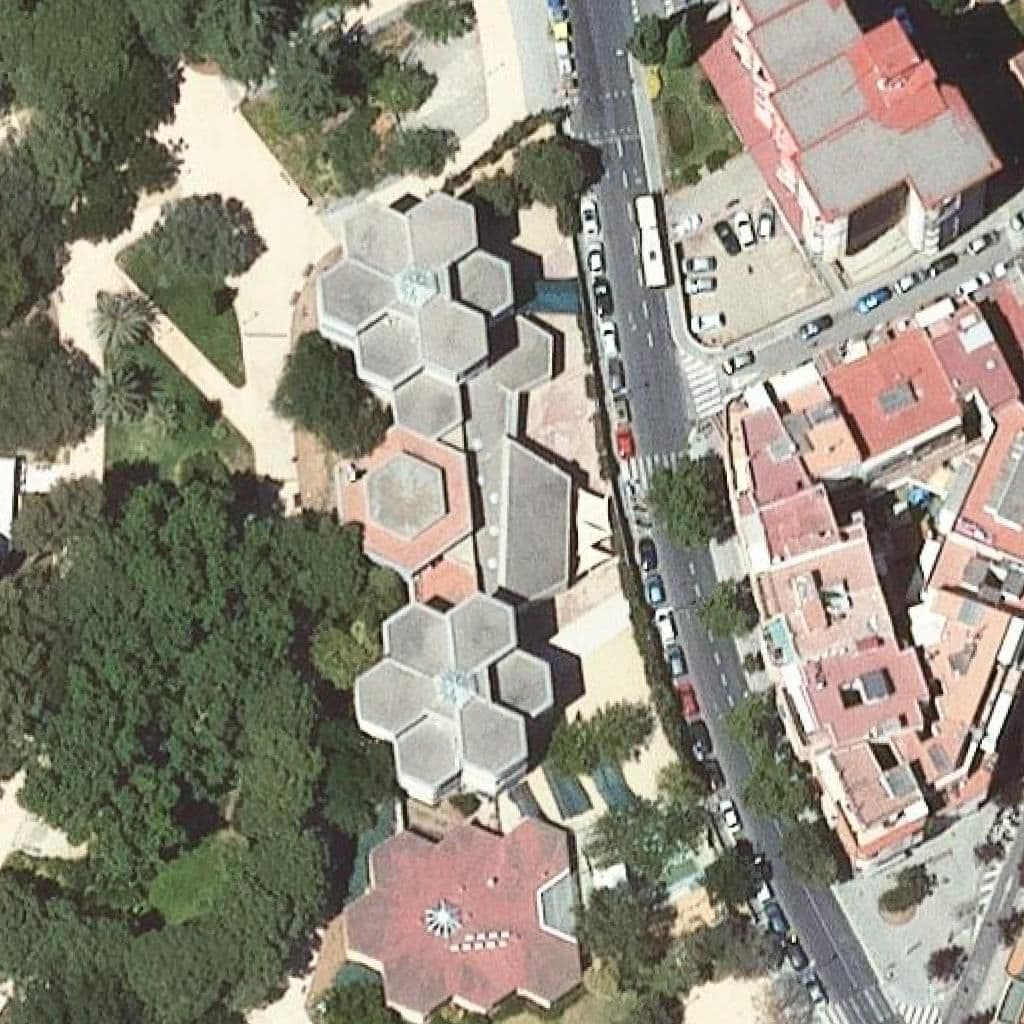 Aerial view of the grounds of Inst-Esc Art. Oriol Martorell