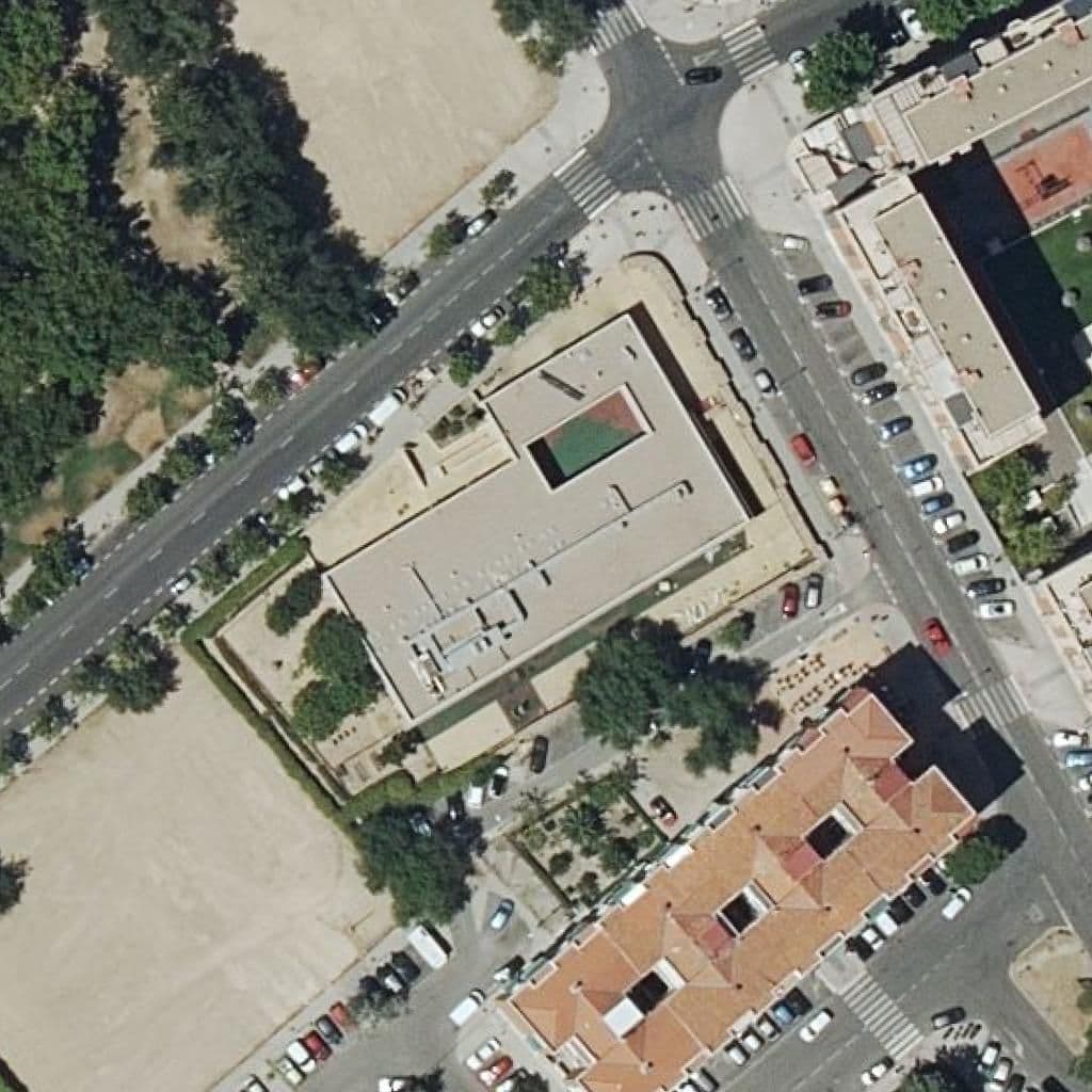 Aerial view of the grounds of Niños