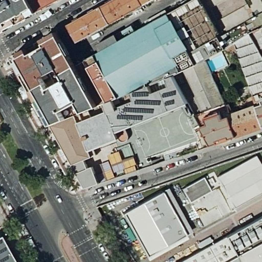 Aerial view of the grounds of Jesus Maria-Nuestra Señora Caridad Del Cobre