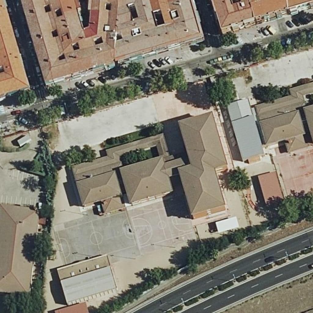 Aerial view of the grounds of Fernando De Los Rios