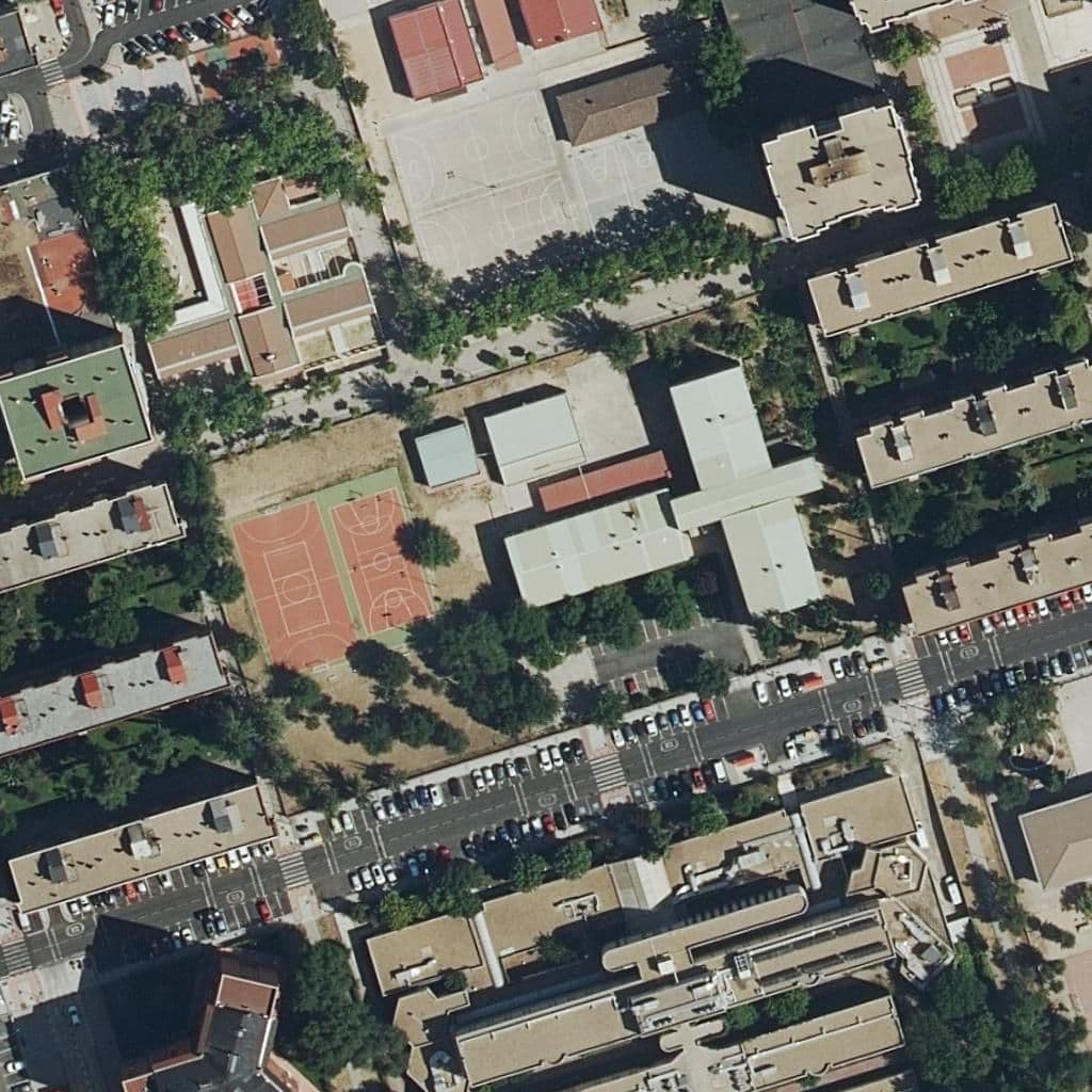 Aerial view of the grounds of Arquitecto Peridis