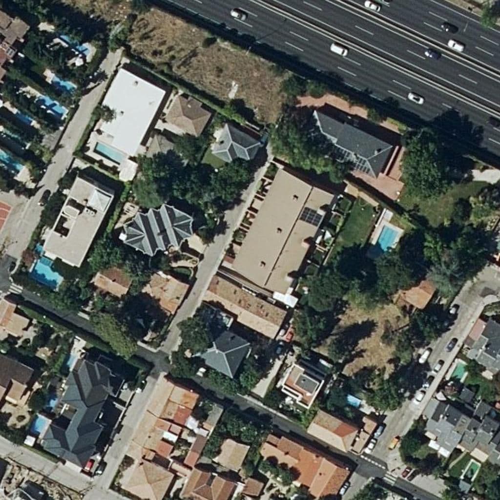 Aerial view of the grounds of San Martin De Porres