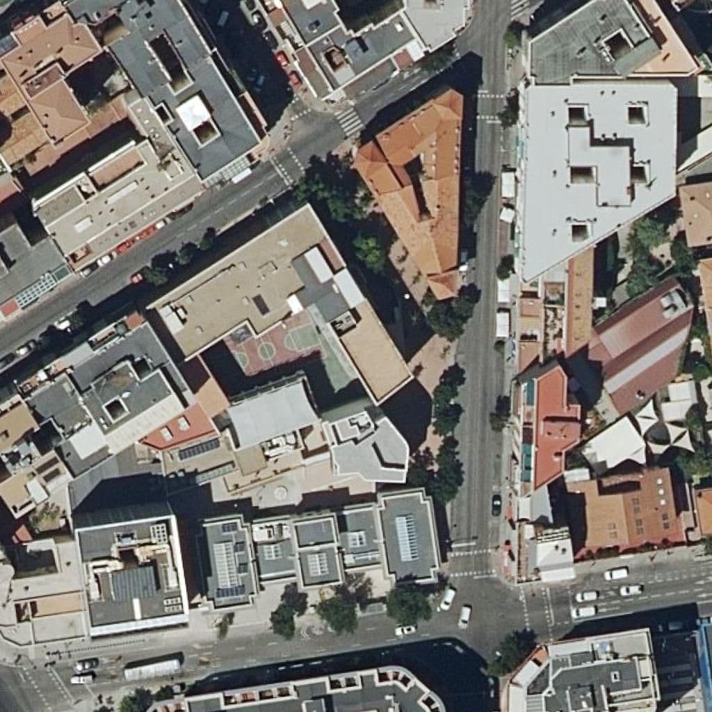 Aerial view of the grounds of Maria Hita