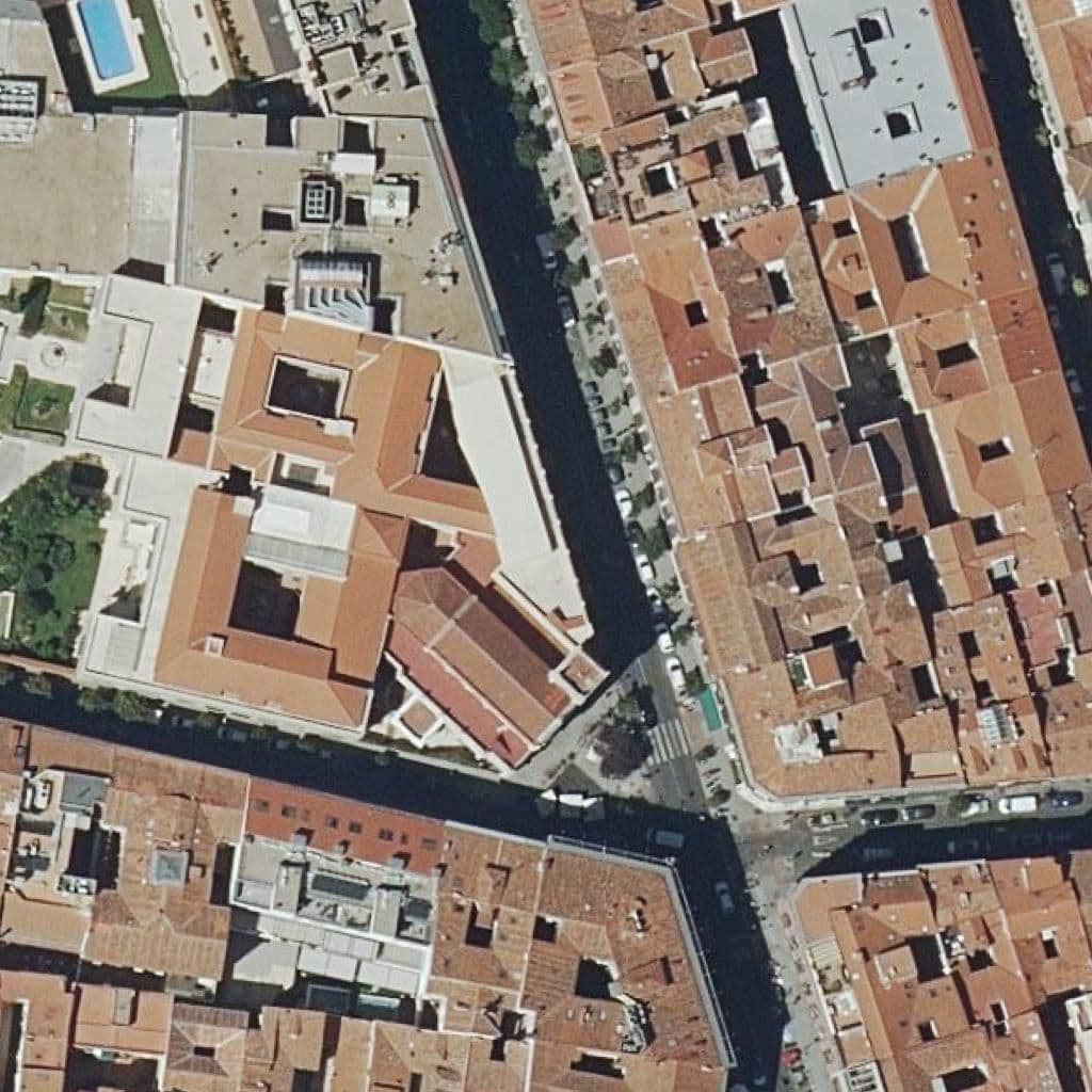 Aerial view of the grounds of Maria Inmaculada