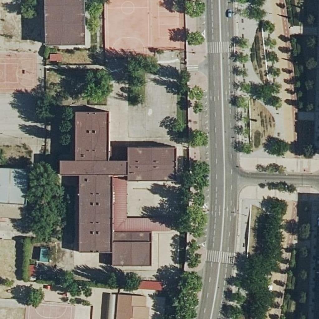 Aerial view of the grounds of Manuela Malasaña