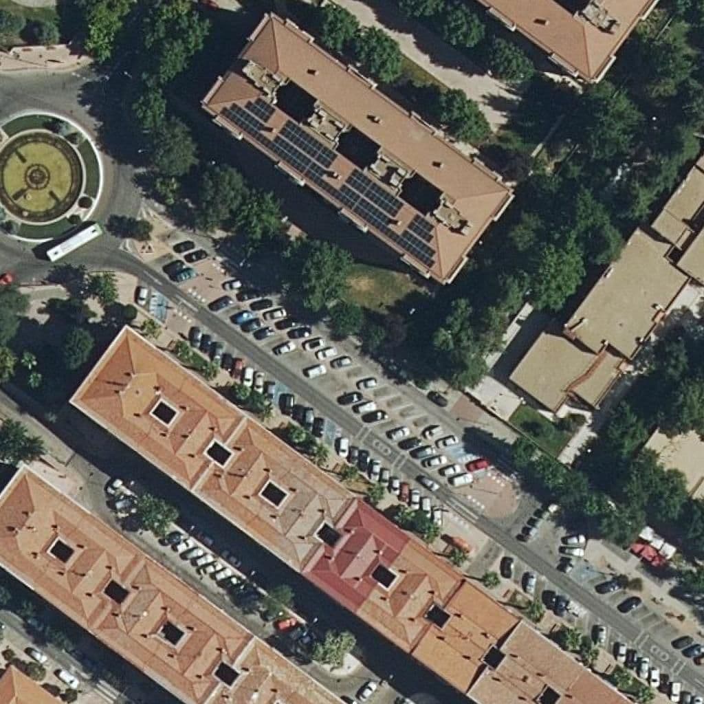 Aerial view of the grounds of Luis Braille