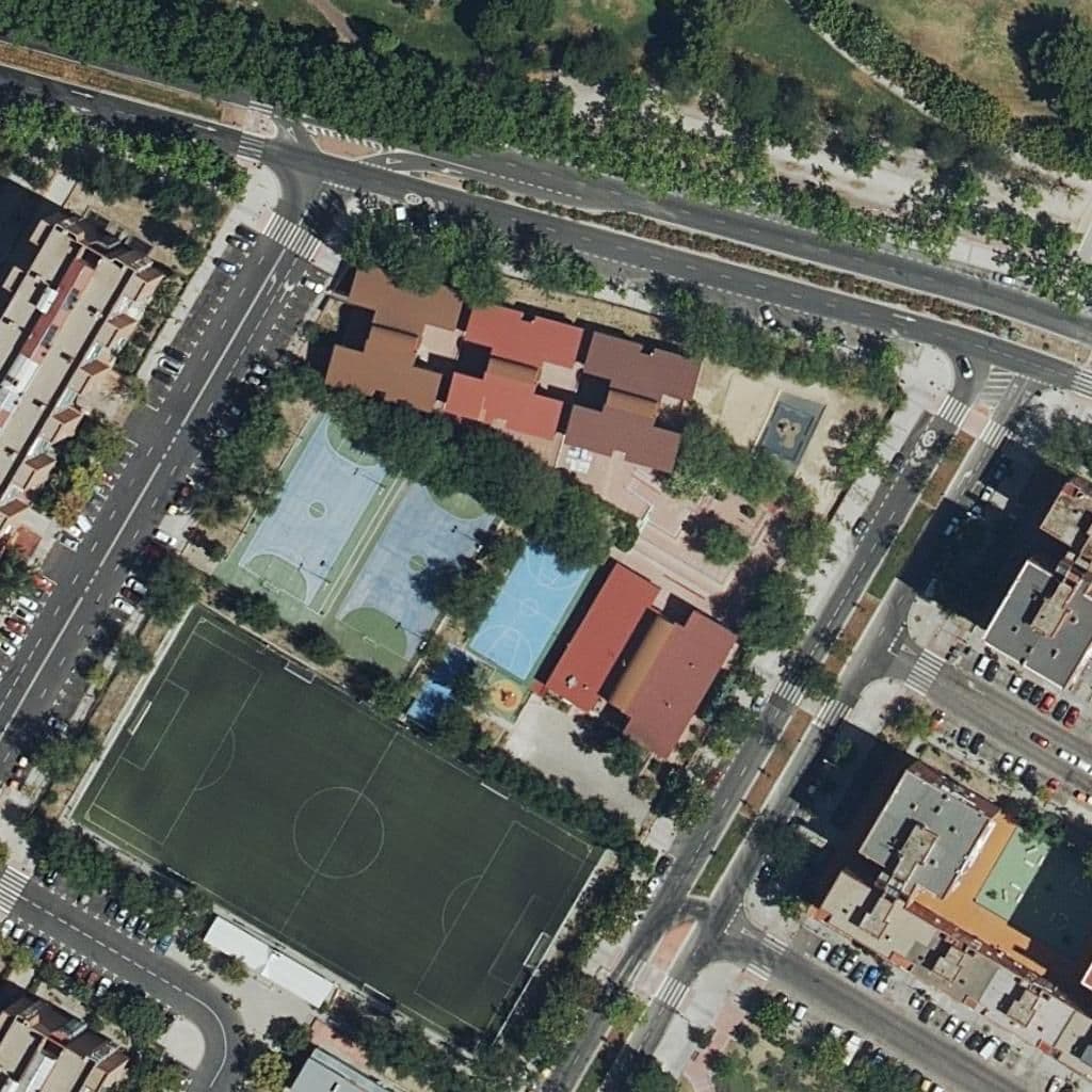 Aerial view of the grounds of Aragon
