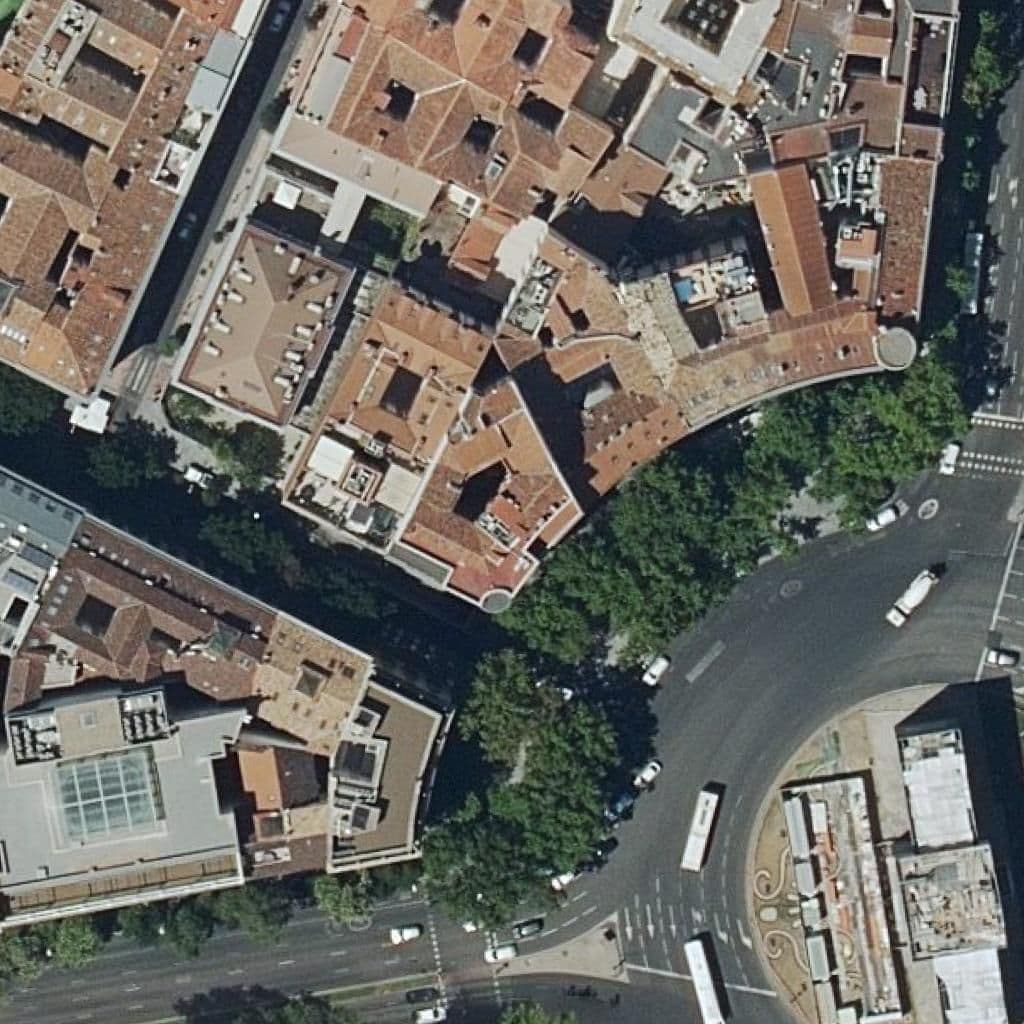 Aerial view of the grounds of Tomas Luis De Victoria