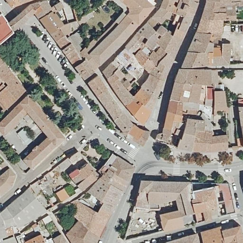 Aerial view of the grounds of Esc.hogar