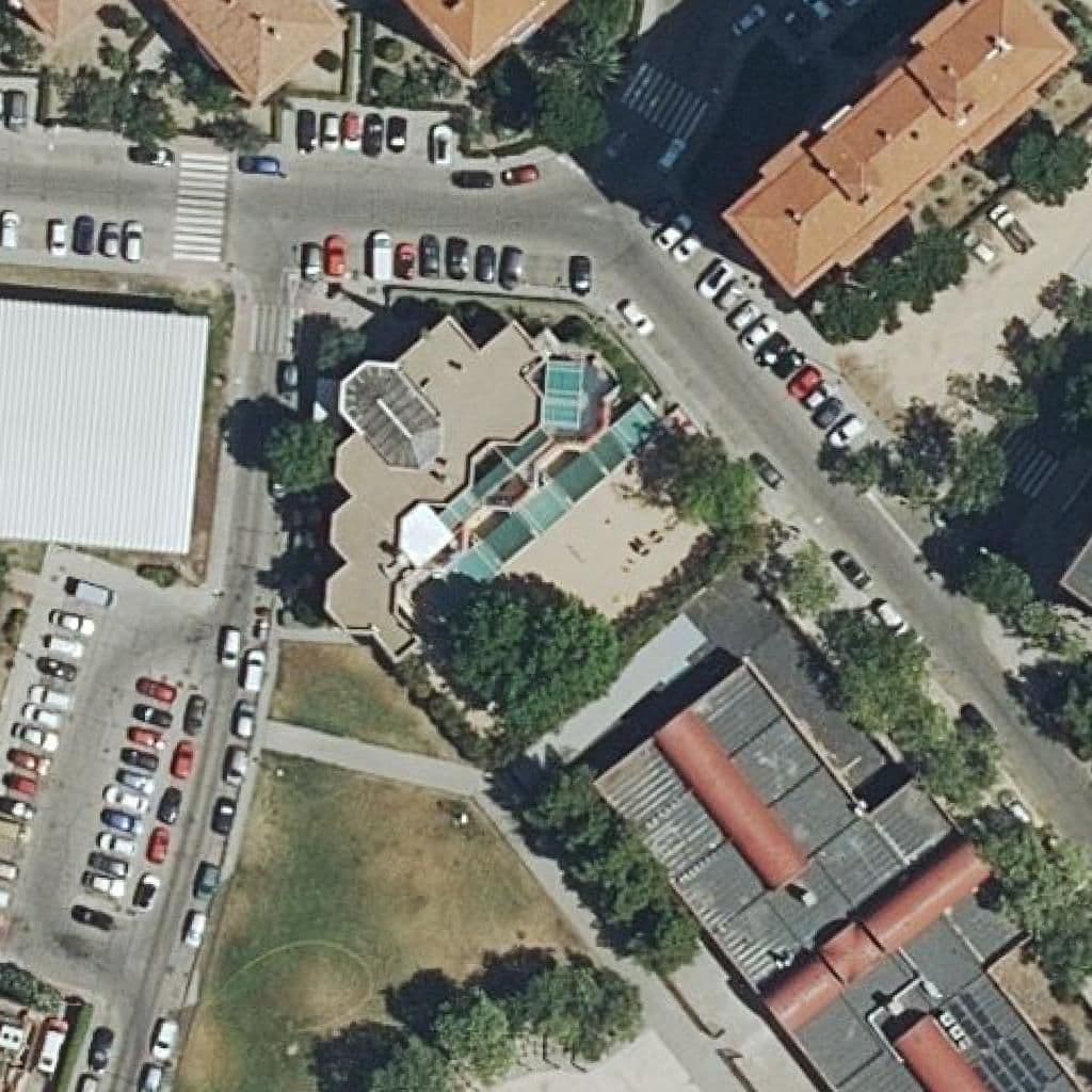 Aerial view of the grounds of Javier Garcia Pita