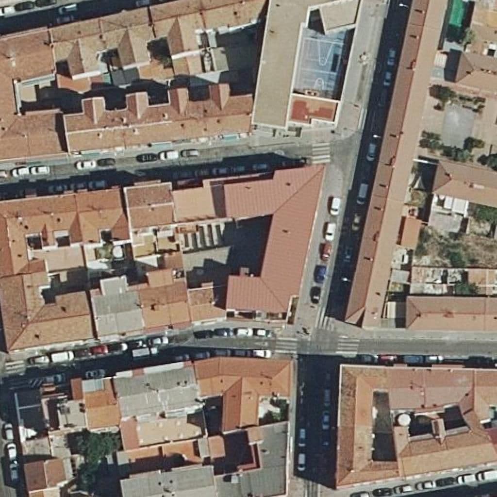 Aerial view of the grounds of Comunidad Infantil De Villaverde