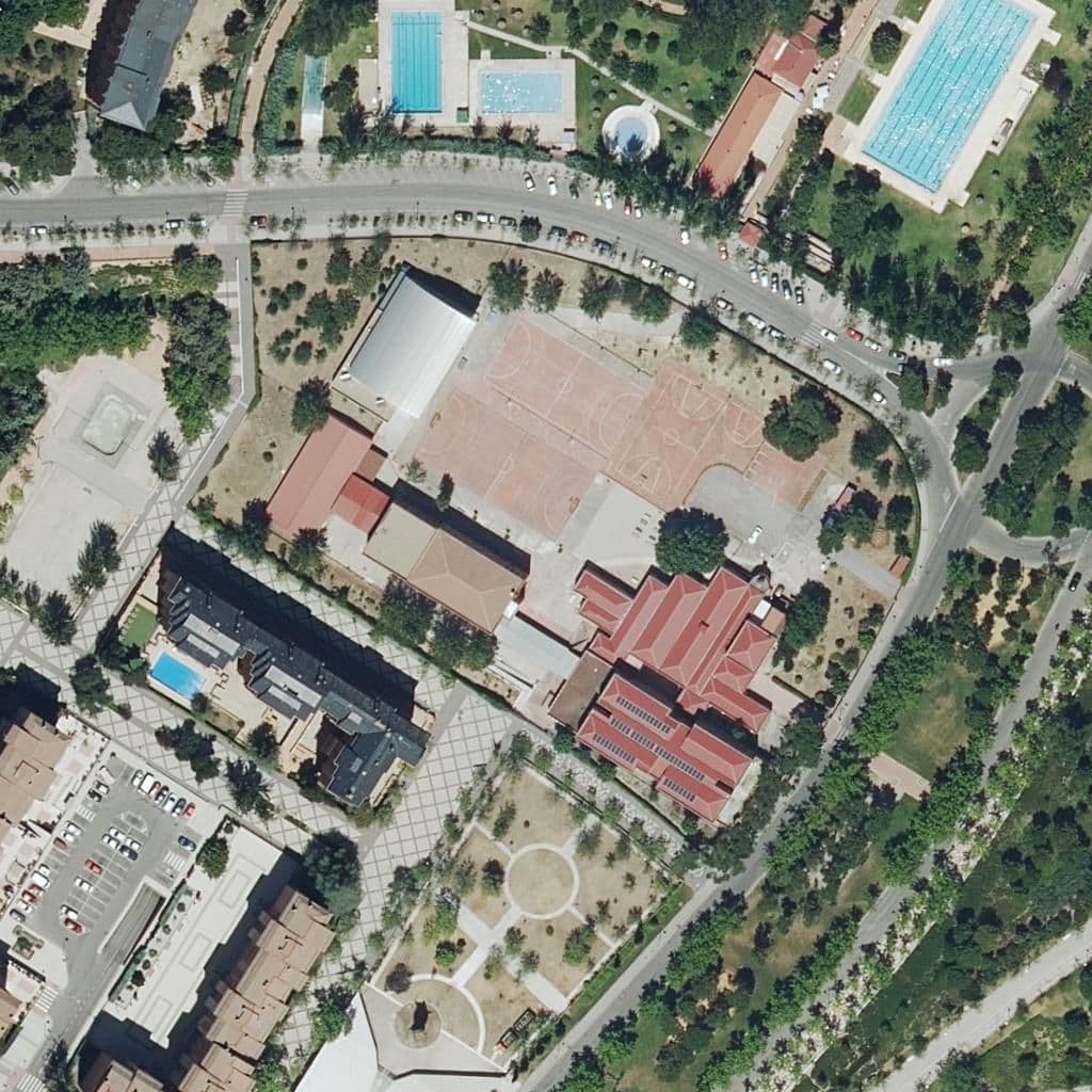Aerial view of the grounds of Jose Luis Sampedro