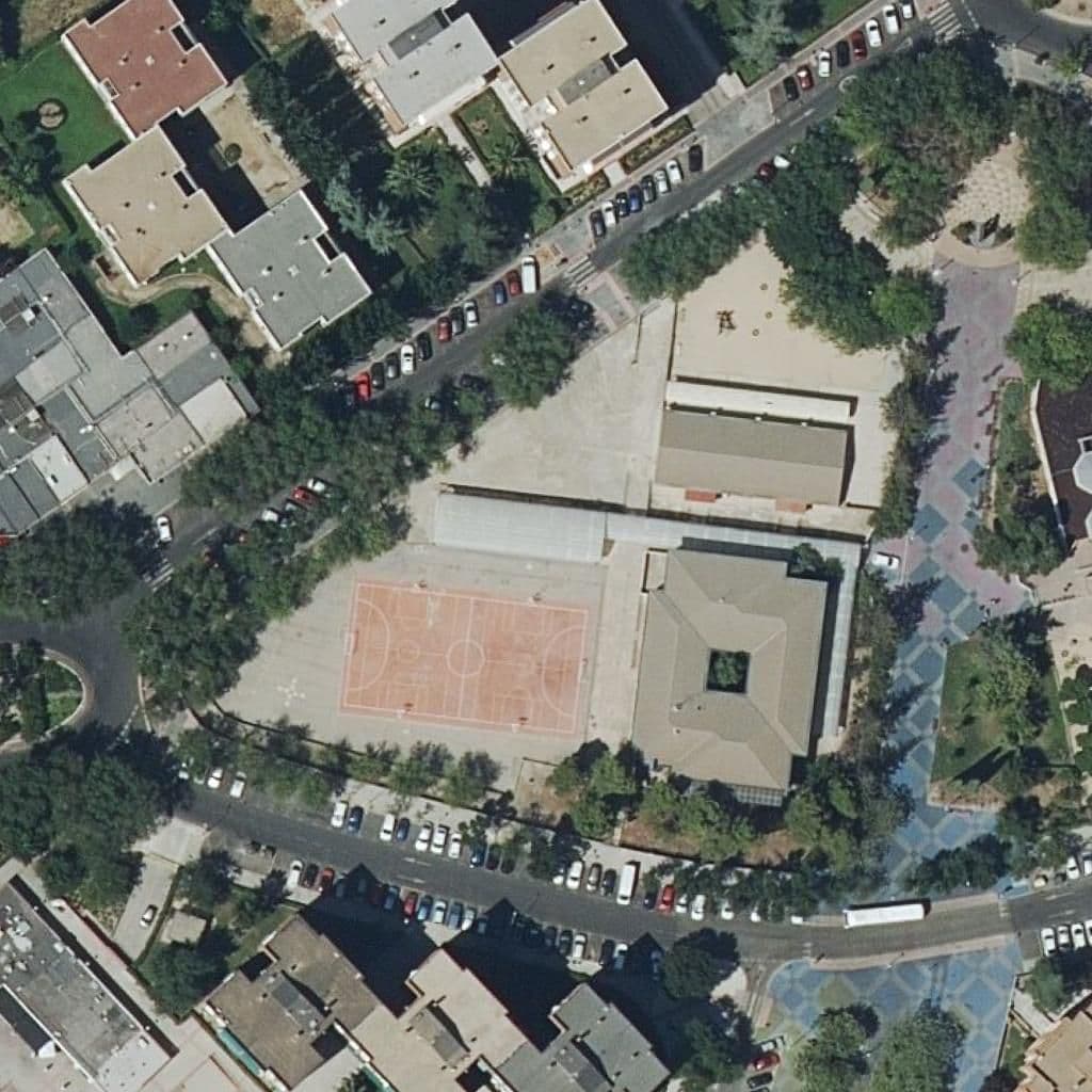 Aerial view of the grounds of Rosalia De Castro