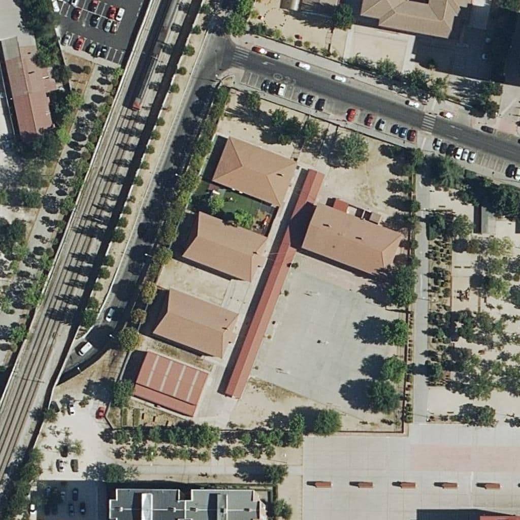 Aerial view of the grounds of Clara Campoamor