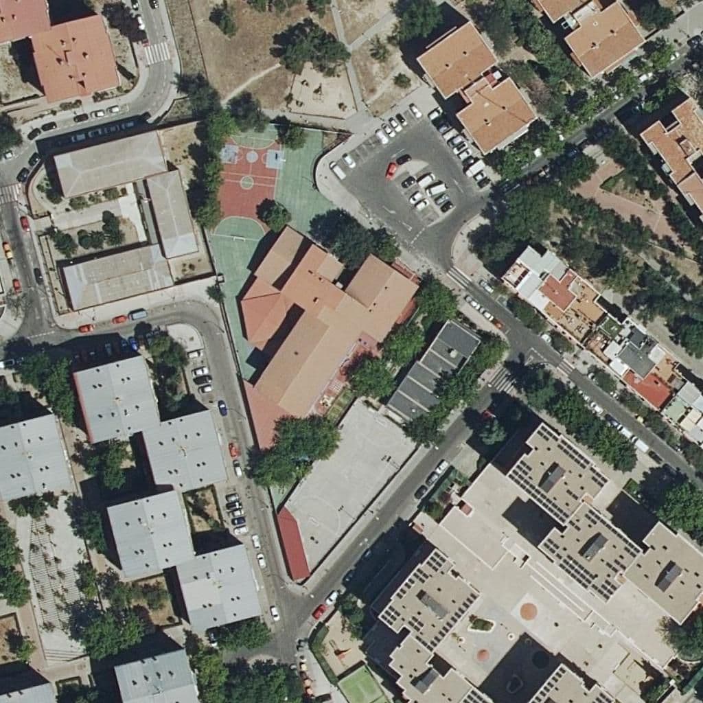 Aerial view of the grounds of Blas De Otero