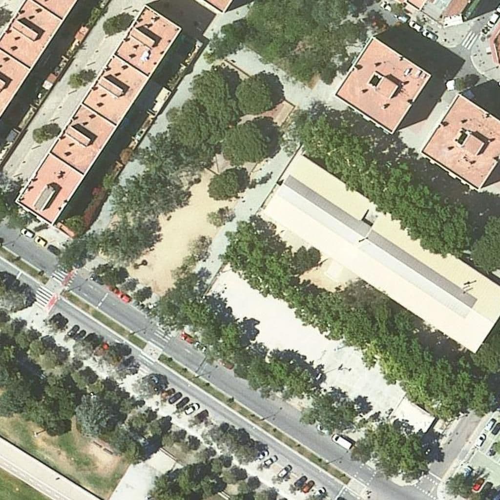 Aerial view of the grounds of Escola Catalunya