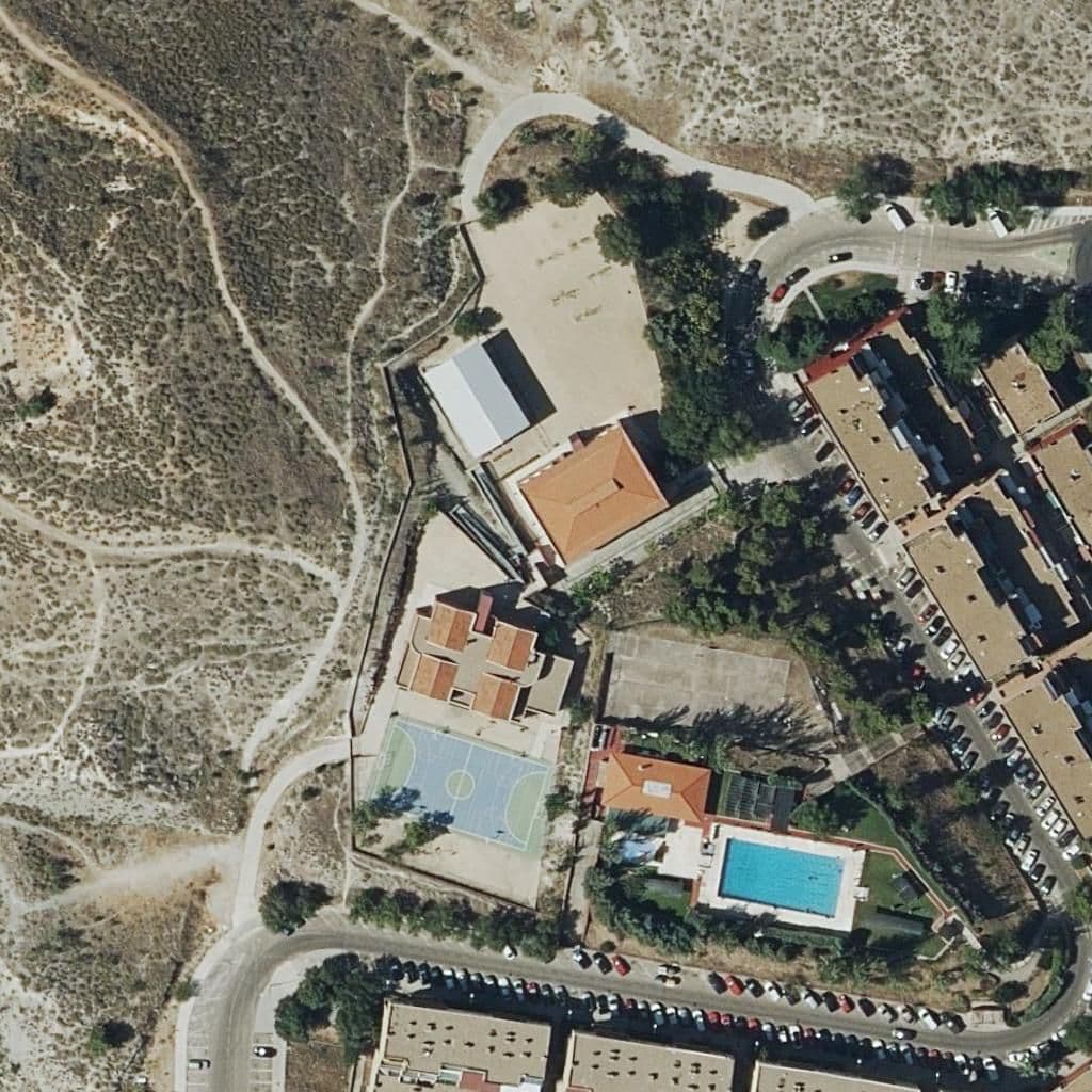 Aerial view of the grounds of Los Cerros Chicos