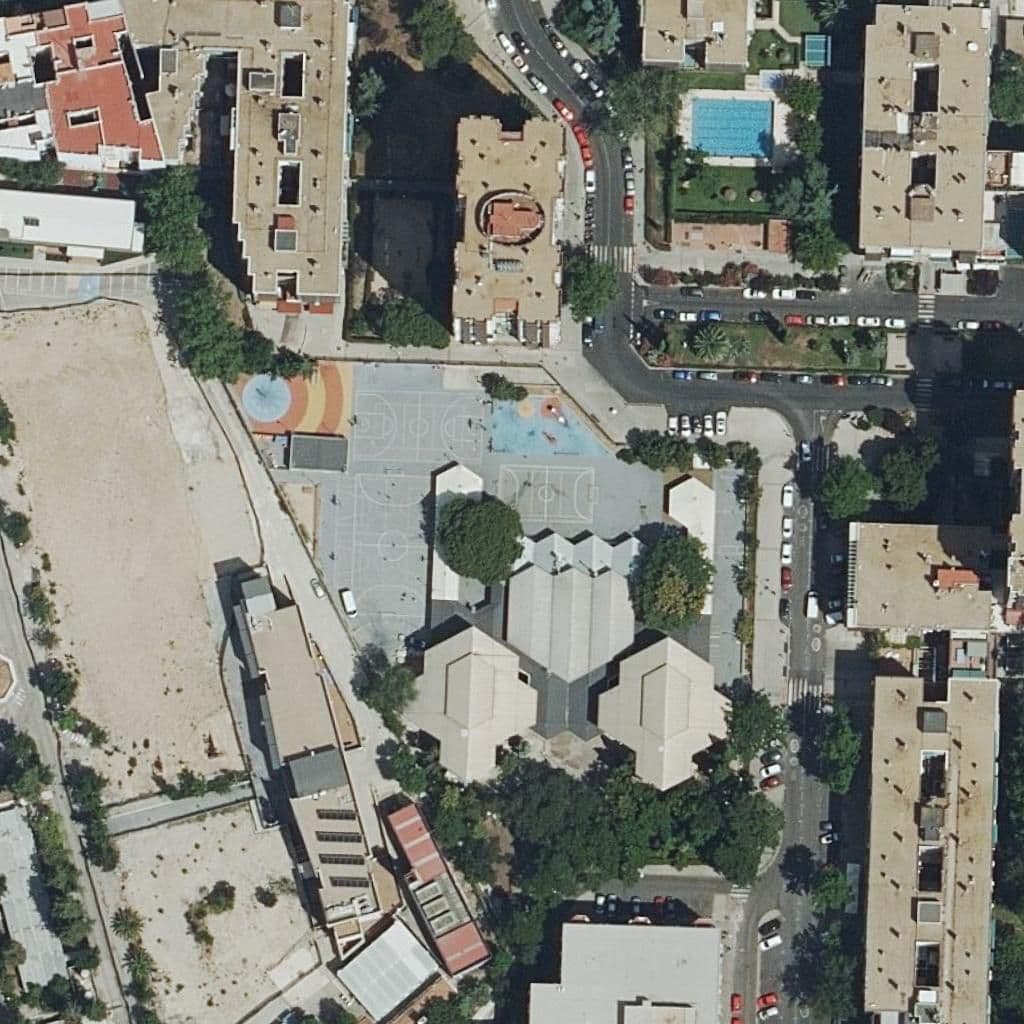 Aerial view of the grounds of Magos