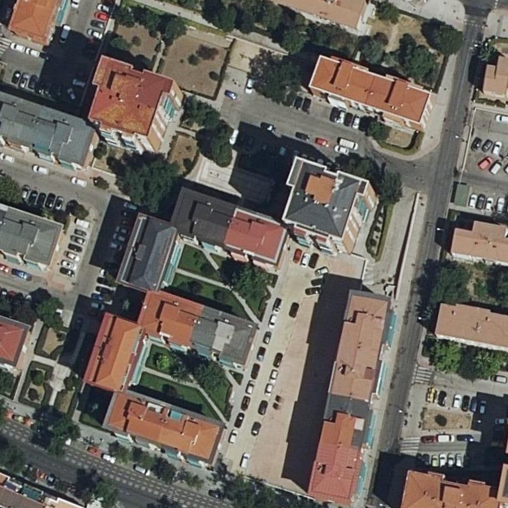 Aerial view of the grounds of San Carlos