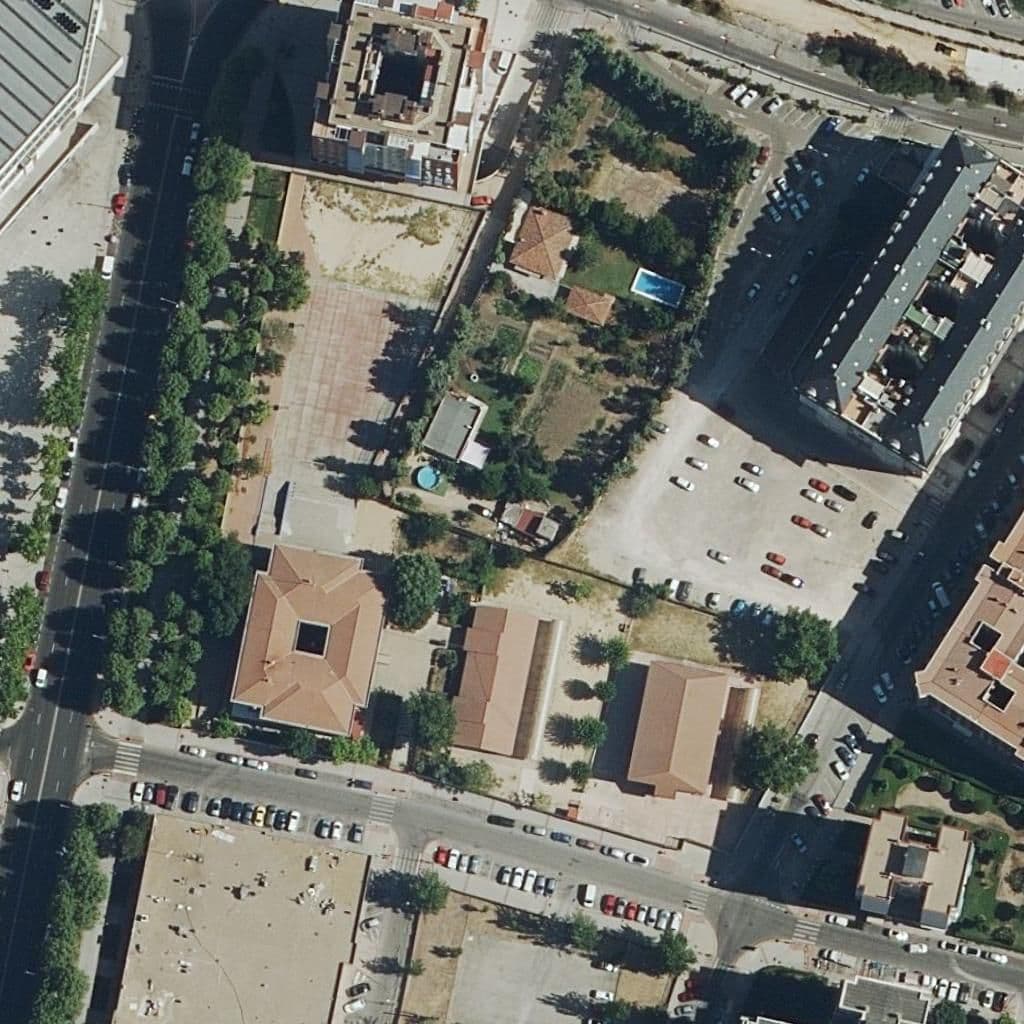 Aerial view of the grounds of Rosalia De Castro