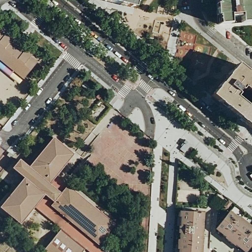 Aerial view of the grounds of La Arboleda