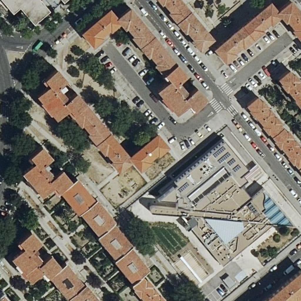 Aerial view of the grounds of Inter