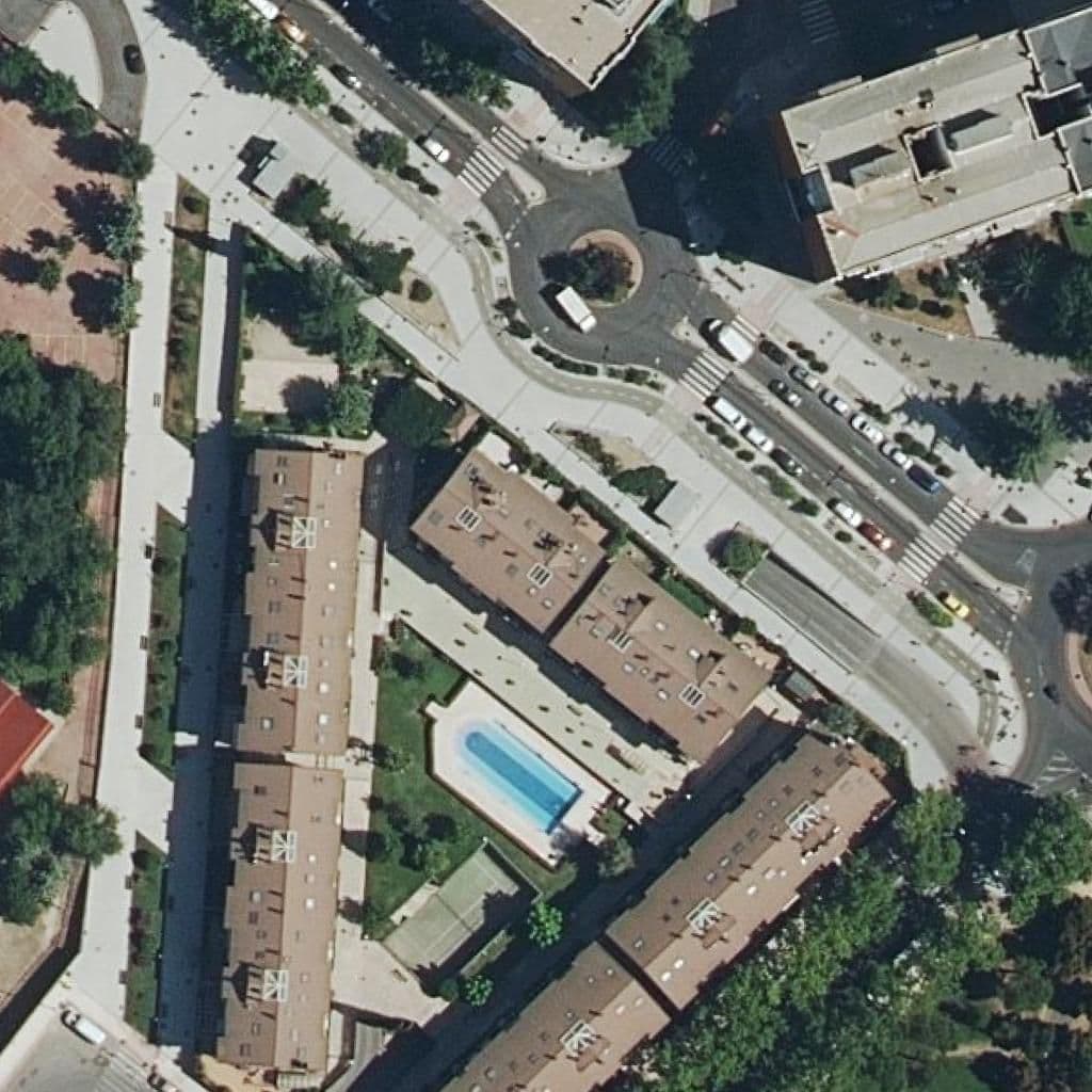 Aerial view of the grounds of Blas De Otero