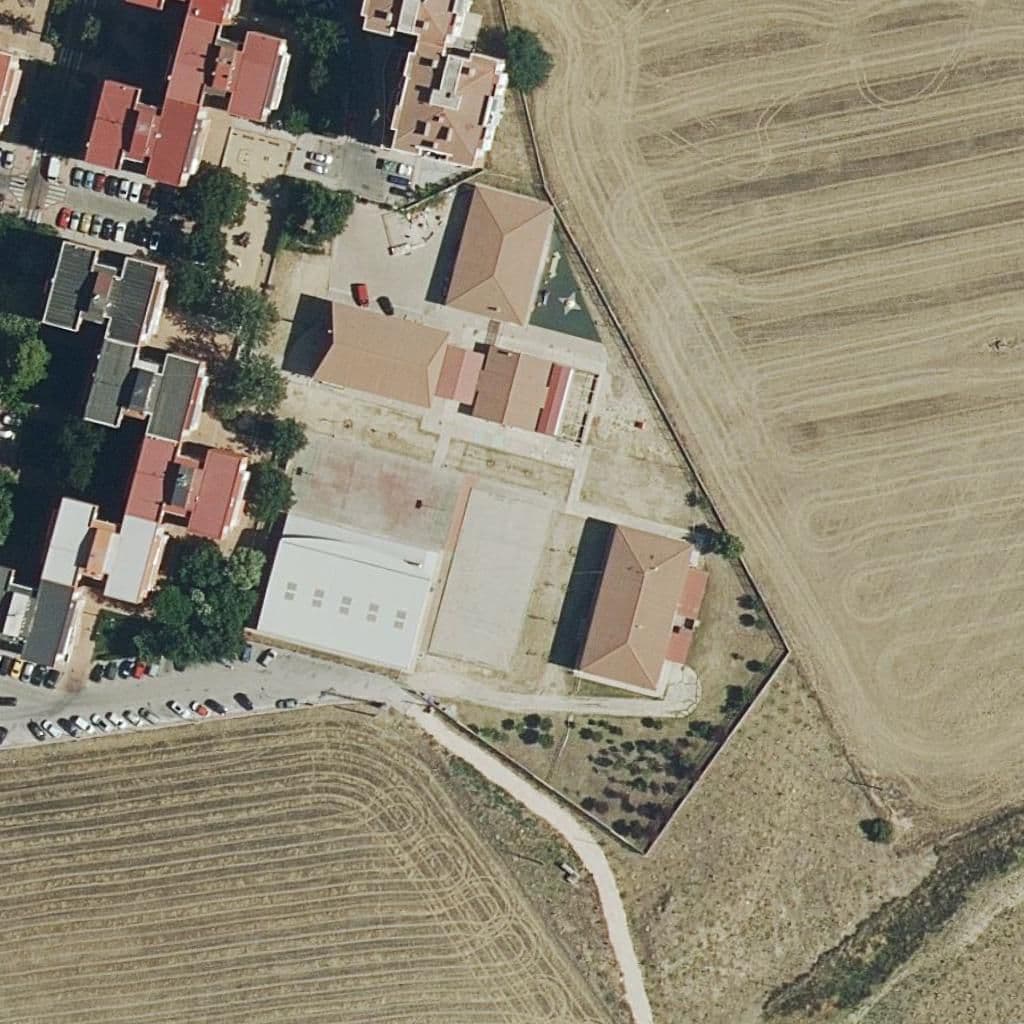 Aerial view of the grounds of Leon Felipe