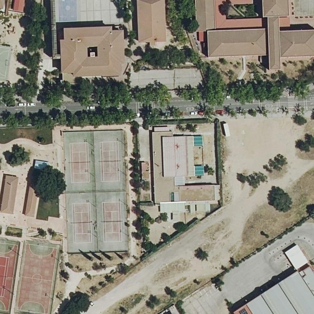 Aerial view of the grounds of Miguel Delibes