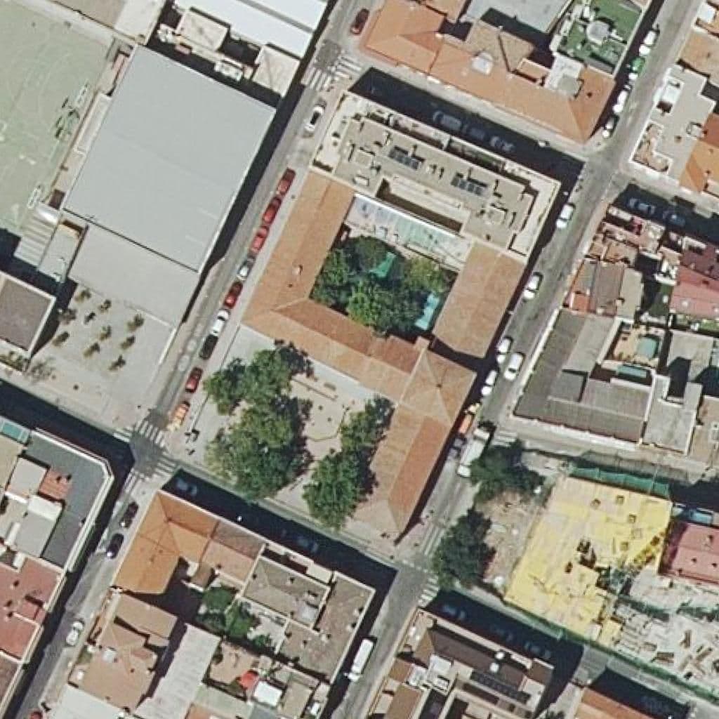 Aerial view of the grounds of C.de Prees.sagrado Corazon