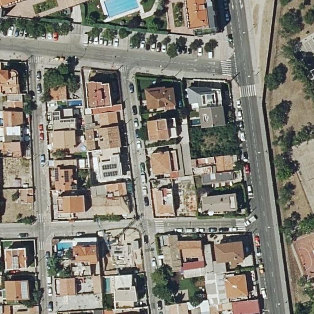 Aerial view of the grounds of Español-San Francisco
