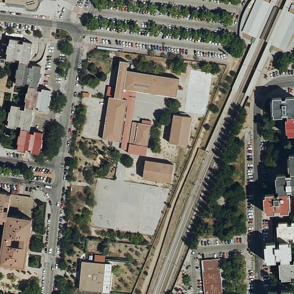 Aerial view of the grounds of La Serna