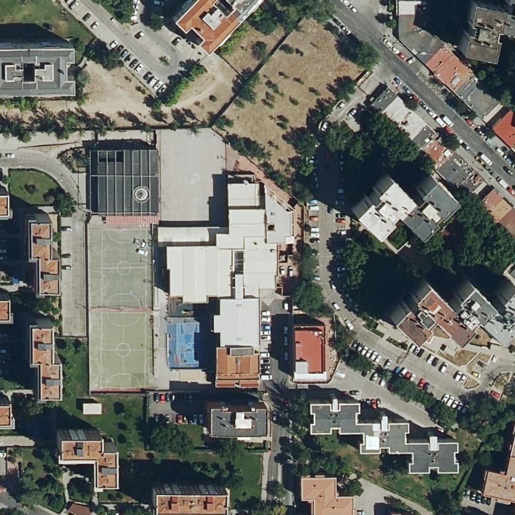 Aerial view of the grounds of San Anton