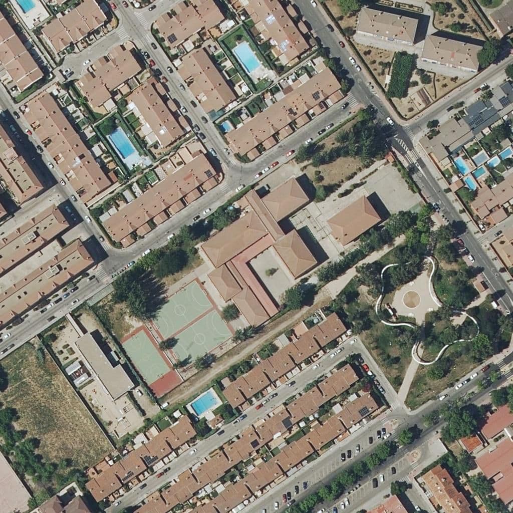 Aerial view of the grounds of Alkala-Nahar